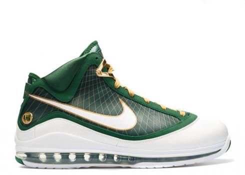 Nike Air Max Lebron 7 Svsm Away Gold White Vegas Forest Deep SP10MNBSKT628176840