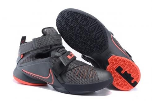 Nike Lebron Soldier IX 9 PRM EP Mørkegrå LBJ Mænd Basketball Sko 749491-008