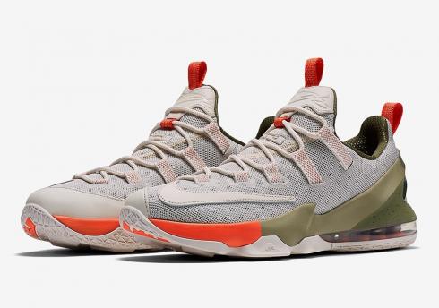 Nike LeBron 13 Low - Phantom Neutral Olive Turf Orange 849783-002