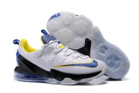 Nike Lebron XIII Low EP James 13 Men Basketball Shoes White Blue Black Yellow 831926