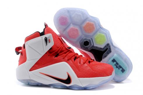 Nike Zoom Lebron XII 12 Pánské basketbalové boty Červená Bílá Černá