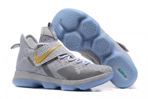 Nike LeBron Low XIV 14 Opening Night šedá Bílé žluté pánské basketbalové boty