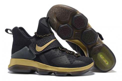 Nike Zoom Lebron XIV 14 Black Gold Men Basketball Shoes 921084