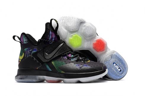 Nike Zoom Lebron XIV 14 Black Mult Color Fialová Modrá Žlutá Unisex Basketbalové boty SBR