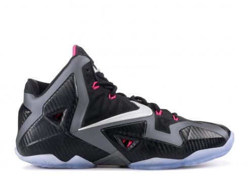 Lebron 11 Miami Night Pink Foil Black Silver Metallic 616175-003