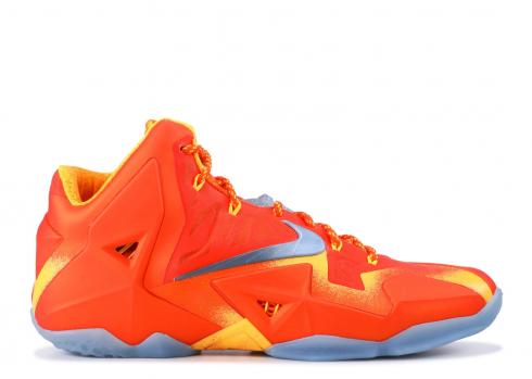 Lebron 11 Preheat Forging Iron Blue Urban Laser Light Armory Orange 626376-800