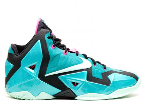 Lebron 11 South Beach Black Medium Sport Mint Turq 616175-330