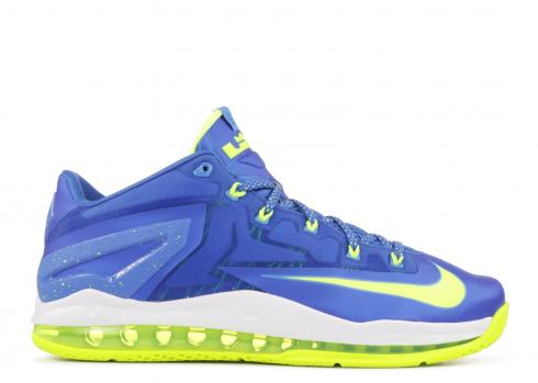 Max Lebron 11 Low Sprite Hyper Blue Cobalt Volt White Photo 642489-471