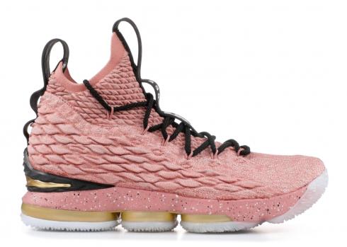 Lebron XV Lmtd Hollywood Pink Black Gold Rust Metallic 897650-600