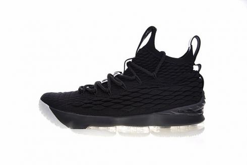 Nike Lebron 15 Xv Pe Ohio State University Triple Black White Basketball 897648-010