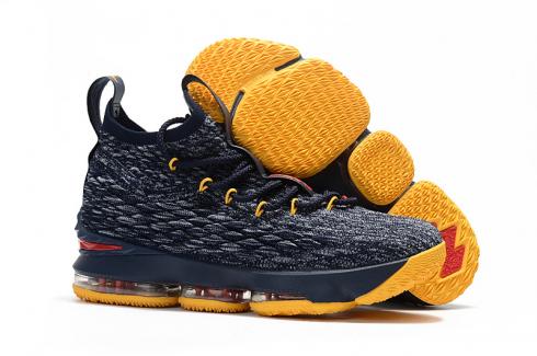 Nike Zoom Lebron XV 15 Basketball Unisex Shoes Deep Blue Yellow