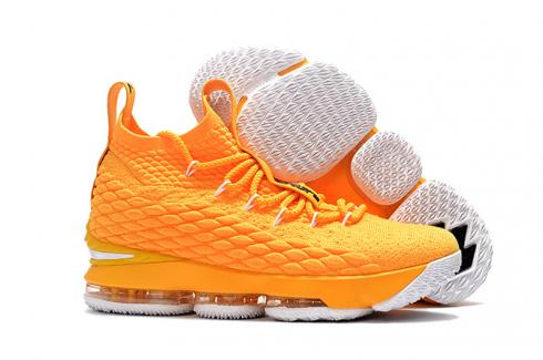 Nike Zoom Lebron XV 15 Basketball Unisex Shoes Yellow White