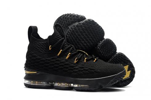 Nike Zoom Lebron XV 15 Basketball Youth Shoes Black Gold