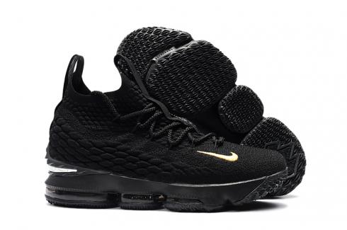 Nike Zoom Lebron XV 15 Men Basketball Shoes Black All Gold