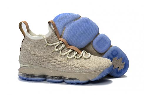 Pánské basketbalové boty Nike Zoom Lebron XV 15 světle hnědá modrá
