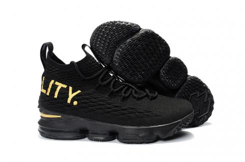 Nike Zoom Lebron XV 15 男子籃球鞋 米黑金