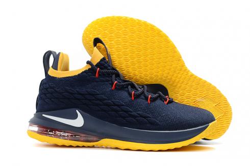Nike Zoom Lebron XV 15 Low Men Basketbalové boty Hot Deep Blue Yellow