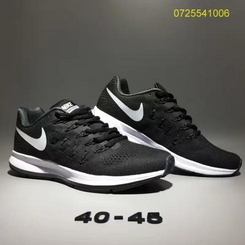 Nike Air Zoom Pegasus 33 Hombres Zapatos Para Correr Negro Blanco