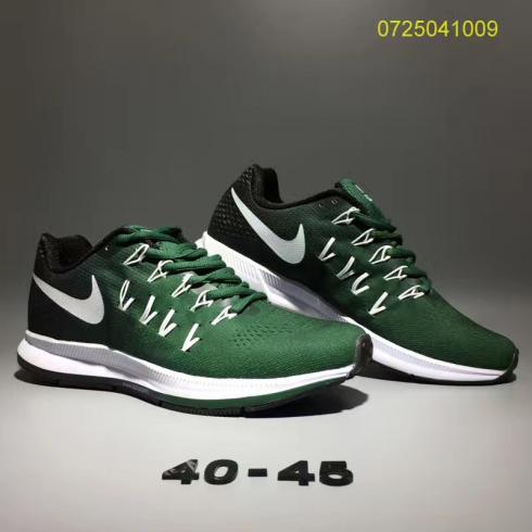 Nike Air Zoom Pegasus 33 男士跑步鞋深綠色白色