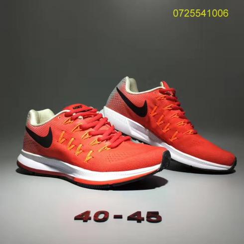 Nike Air Zoom Pegasus 33 男士跑步鞋紅黑白