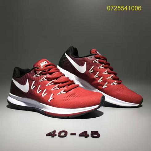 Nike Air Zoom Pegasus 33 Men Running Shoes Wine Red White