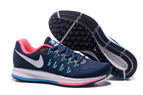 Nike Dámské Air Zoom Pegasus 33 Dámské Běžecké Sneakers Boty Modrá Stříbrná Růžová 834316-416