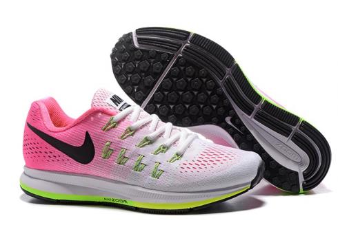 Nike女 Air Zoom Pegasus 33 女款跑步運動鞋白色粉紅色綠色 831356-106