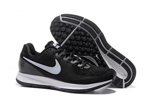 Nike Air Zoom Pegasus 34 Leather Black White Мужские кроссовки для бега 831351