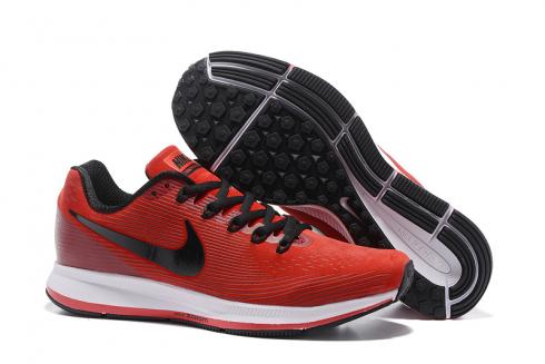 Nike Air Zoom Pegasus 34 cuir rouge noir hommes chaussures de course baskets 831351