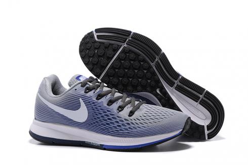 Nike Air Zoom Pegasus 34 EM Men Running Shoes Sneakers Trainers Light Grey Royalblue 831350-009