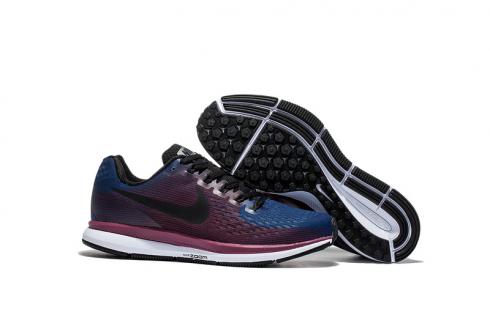 Nike Air Zoom Pegasus 34 EM น้ำเงินสีม่วงสีขาวผู้ชายรองเท้าวิ่งรองเท้าผ้าใบ Trainers 880555-408
