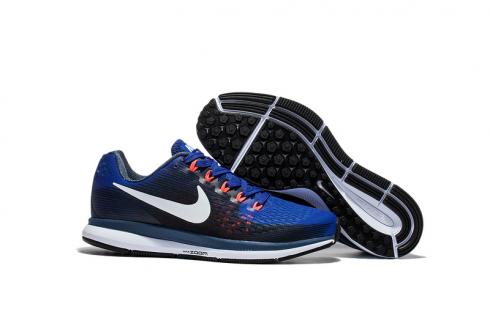 Nike Air Zoom Pegasus 34 EM 海軍藍白色男士跑步鞋運動鞋訓練鞋 880555-414