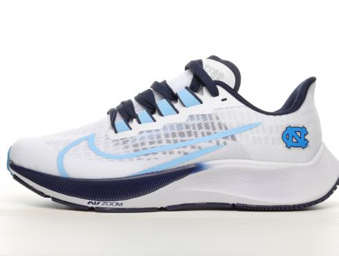Nike Air Zoom Pegasus 37 UNC สีขาว สีน้ำเงิน สีดำ CZ5395-100