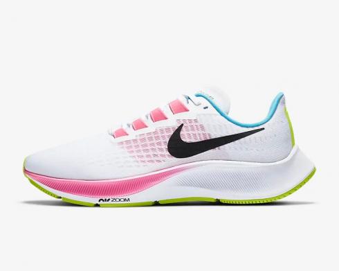 Nike Damen Air Zoom Pegasus 37 Weiß Pink Glow Schwarz CZ7990-100
