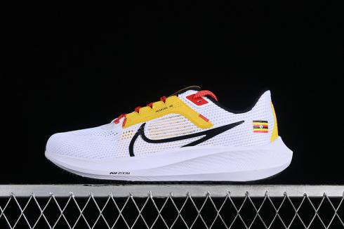 Nike Air Zoom Pegasus 40 Putih Kuning Merah Hitam FN0025-100