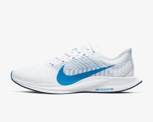 Nike Zoom Pegasus Turbo 2 White Blue Mens Shoes AT2863 GmarShops - - latest nike 2011 full
