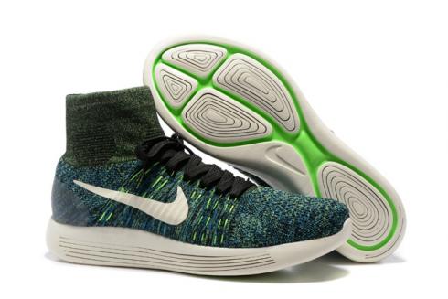Мужские кроссовки для бега Nike Lunarepic Flyknit Green Black 818676-003