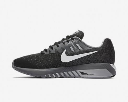 Nike Air Zoom Structure 20 Negro Blanco Cool Gris Zapatos para hombre 849576-003