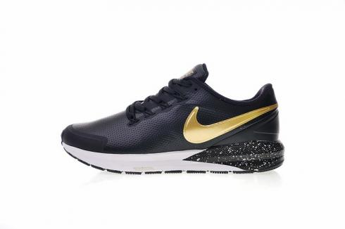 buty Nike Air Zoom Structure 22 Leather Black White Gold AA1636-506