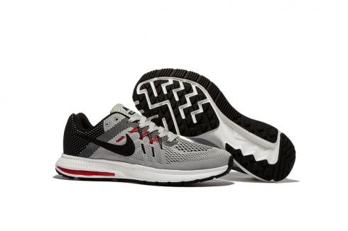 Nike Zoom Winflo 2 Schwarz Rot Grau Herren Laufschuhe Sneakers Trainers