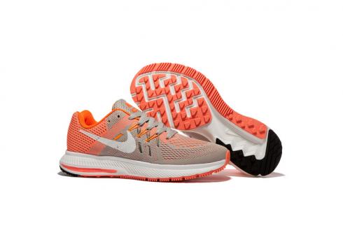 Nike Zoom Winflo 2 Light Orange Grey Women Running Shoes Sneakers Trainers