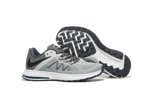 Nike Zoom Winflo 3 สีดำสีเทาสีขาวผู้ชายรองเท้าวิ่งรองเท้าผ้าใบ Trainers 831561-004