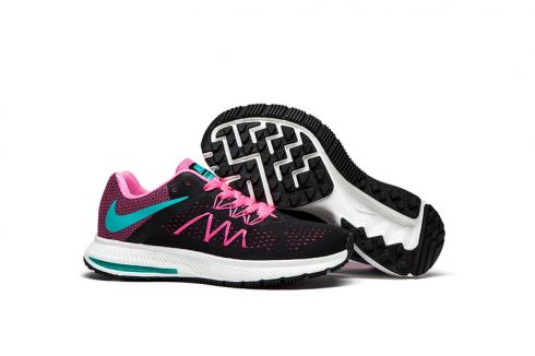 Nike Zoom Winflo 3 Sepatu Lari Wanita Hitam Peach Pink Trainer 831561