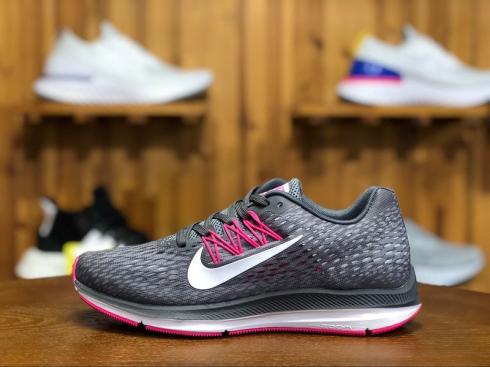 Nike Air Zoom Winflo 5 Running Shoes Grey Pink AA7414-011
