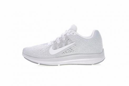 Nike Zoom Winflo 5 изцяло бели мъжки обувки за бягане AA7406-100