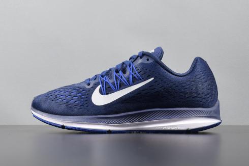 Nike Zoom Winflo 5 Bleu Blanc Chaussures de course pour hommes AA7406-401
