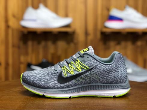 Nike Zoom Winflo 5 Grey Green Mens Running Shoes AA7406-011