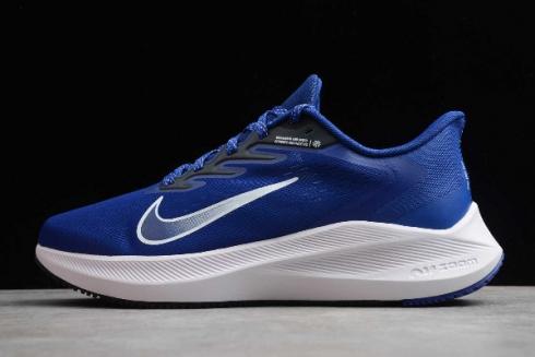 2020 Nike Zoom Winflo 7 Kraliyet Mavi Beyaz Siyah CJ0291 401,ayakkabı,spor ayakkabı