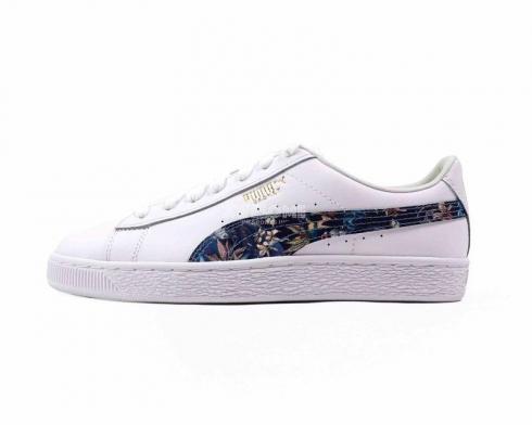 Puma Basket Classic Secret Garden Blanc Peacoat Chaussures Pour Hommes 369168-02