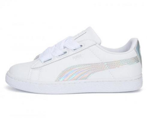 Dámské bílé tenisky Puma Basket Heart 363626-02